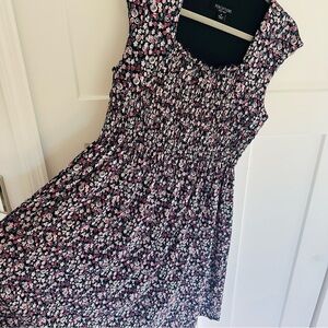 Perceptions Black and Pink Floral Dress